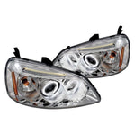 Spec-D 01-03 Honda Civic 2/4dr Halo Projector Headlights Chrome