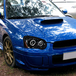 Spec-D 04-05 Impreza Halo LED Projector Headlights Black