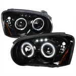 Spec-D 04-05 Impreza Halo LED Projector Headlights Black