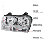 Spec-D 05-10 Chrysler 300 OEM Style Headlights Chrome/Clear