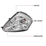 Spec-D 00-05 Mitsubishi Eclipse Crystal Headlights OEM Style Chrome