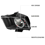 Spec-D 05-09 Ford Mustang LED Halo Headlights OEM Style Black