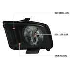 Spec-D 05-09 Ford Mustang OE Style Matte Blk/ Light Smoked Headlights