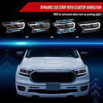 Spec-D 19-23 Ranger XL XLT Headlights OEM Style LED Bar Turns Black