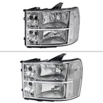 Spec-D 07-14 GMC Sierra Denali Headlights OEM Style Reflector Chrome