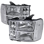 Spec-D 07-14 GMC Sierra Denali Headlights OEM Style Reflector Chrome