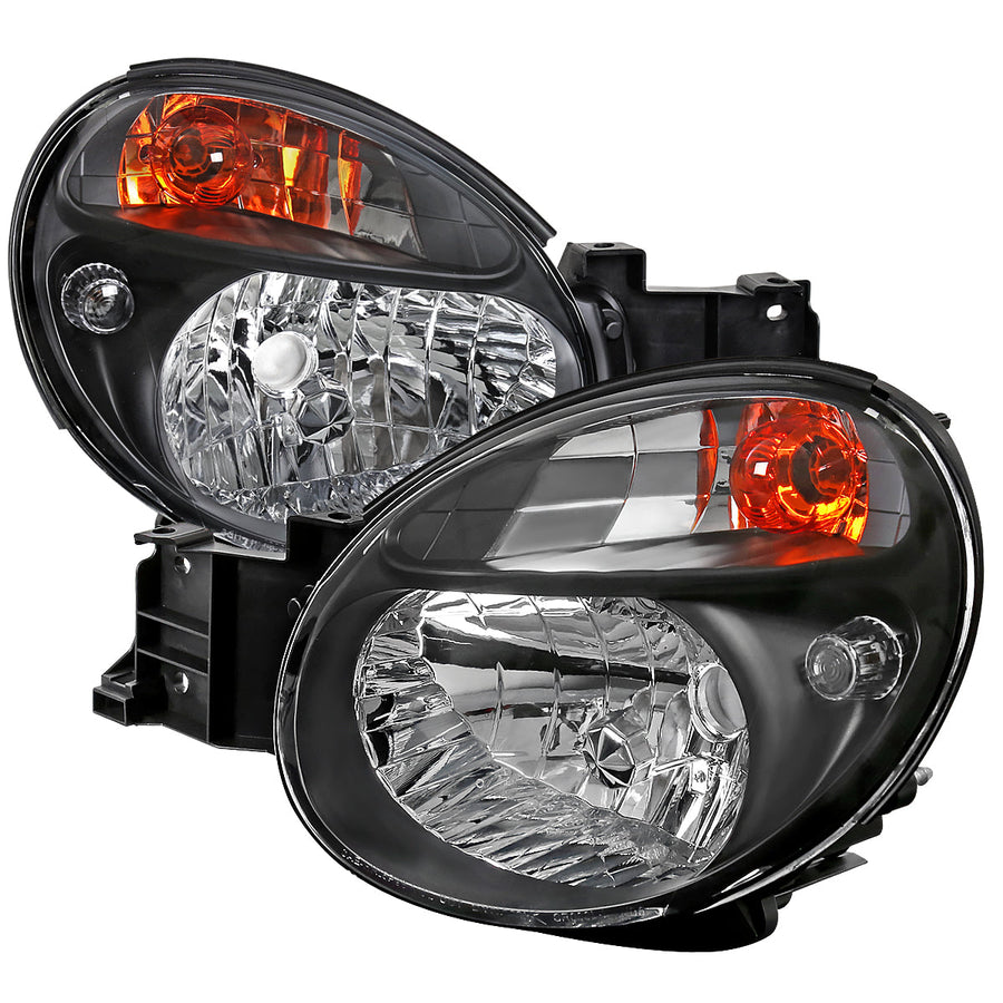 Spec-D 02-03 Subaru Impreza Headlights OEM Crystal Black/Clear.