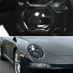Spec-D 05-08 Porsche 911 997.1 LED Projector Headlights Black