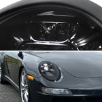 Spec-D 05-08 Porsche 911 997.1 LED Projector Headlights Black
