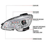 Spec-D 08-11 Benz W204 C-Class Sequential LED Headlights Chrome
