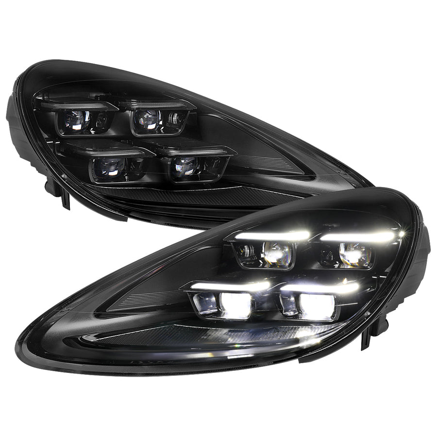 Spec-D 11-14 Porsche Cayenne 958.1 LED Projector Headlights Black
