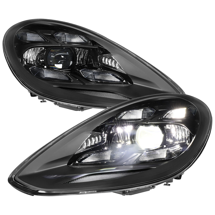 Spec-D 17-22 Porsche Panamera Headlights Matrix Style Projector Black
