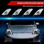 Spec-D 03-05 Nissan 350Z SEQ Projector Headlights Chrome 350Z03