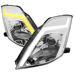 Spec-D 03-05 Nissan 350Z SEQ Projector Headlights Chrome 350Z03