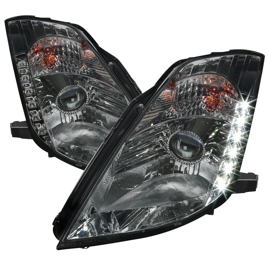 Spec-D 03-05 350Z Projector Headlights Factory HID Chrome/Smoked