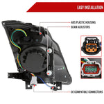 Spec-D 03-05 Nissan 350Z Headlights Projector Black SEQ