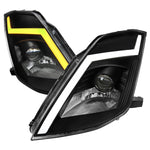 Spec-D 03-05 Nissan 350Z Headlights Projector Black SEQ