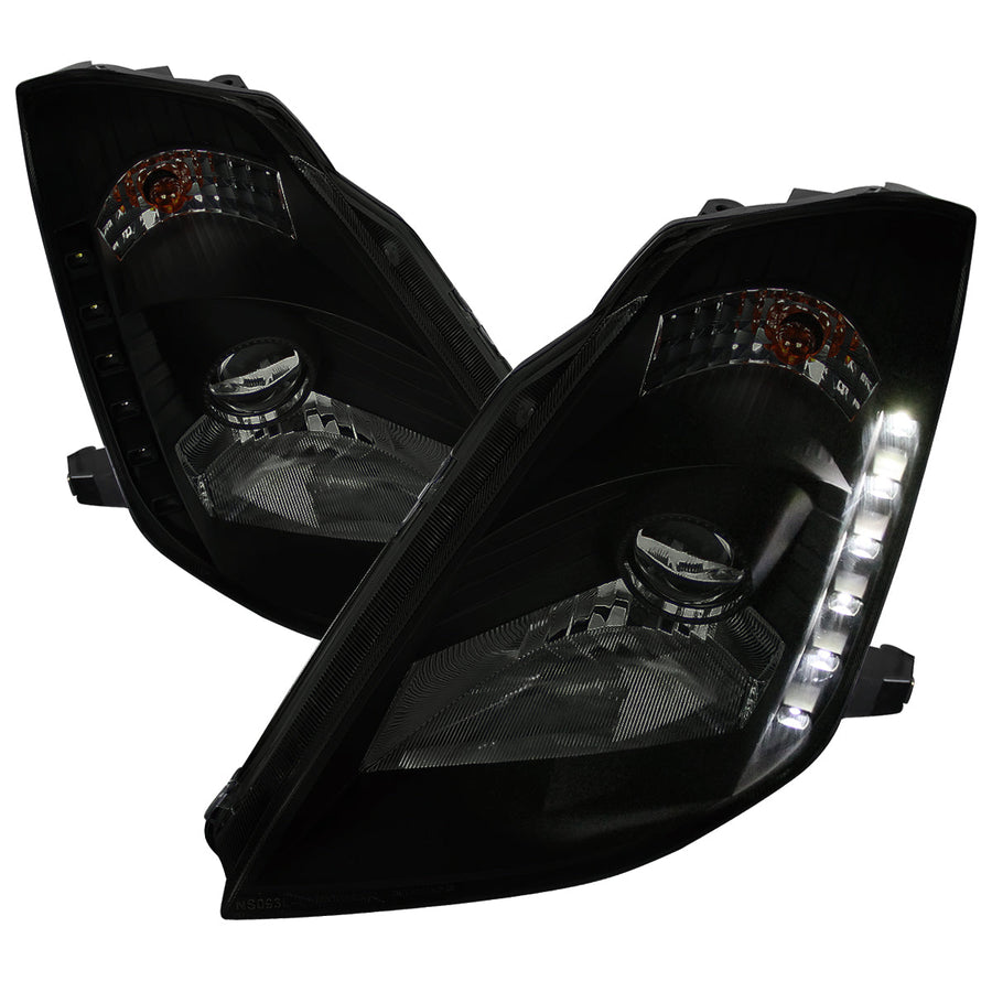Spec-D 03-05 350Z Projector Headlights Factory HID Black/Smoked