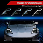 Spec-D 03-05 350Z SEQ Projector Headlights Black w/ Smoked Lens