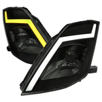 Spec-D 03-05 350Z SEQ Projector Headlights Black w/ Smoked Lens