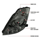 Spec-D 06-09 350Z LED Projector Headlights Chrome/Smoked Lens