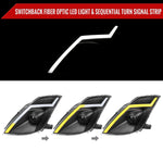 Spec-D 06-09 Nissan 350Z Headlights Sequential LED Bar Black.