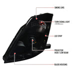Spec-D 06-09 350Z LED Projector Headlights Black/Smoked Lens