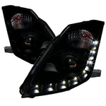 Spec-D 06-09 350Z LED Projector Headlights Black/Smoked Lens