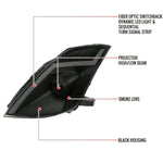 Spec-D 06-09 350Z SEQ Projector Headlights Black/Smoked Lens