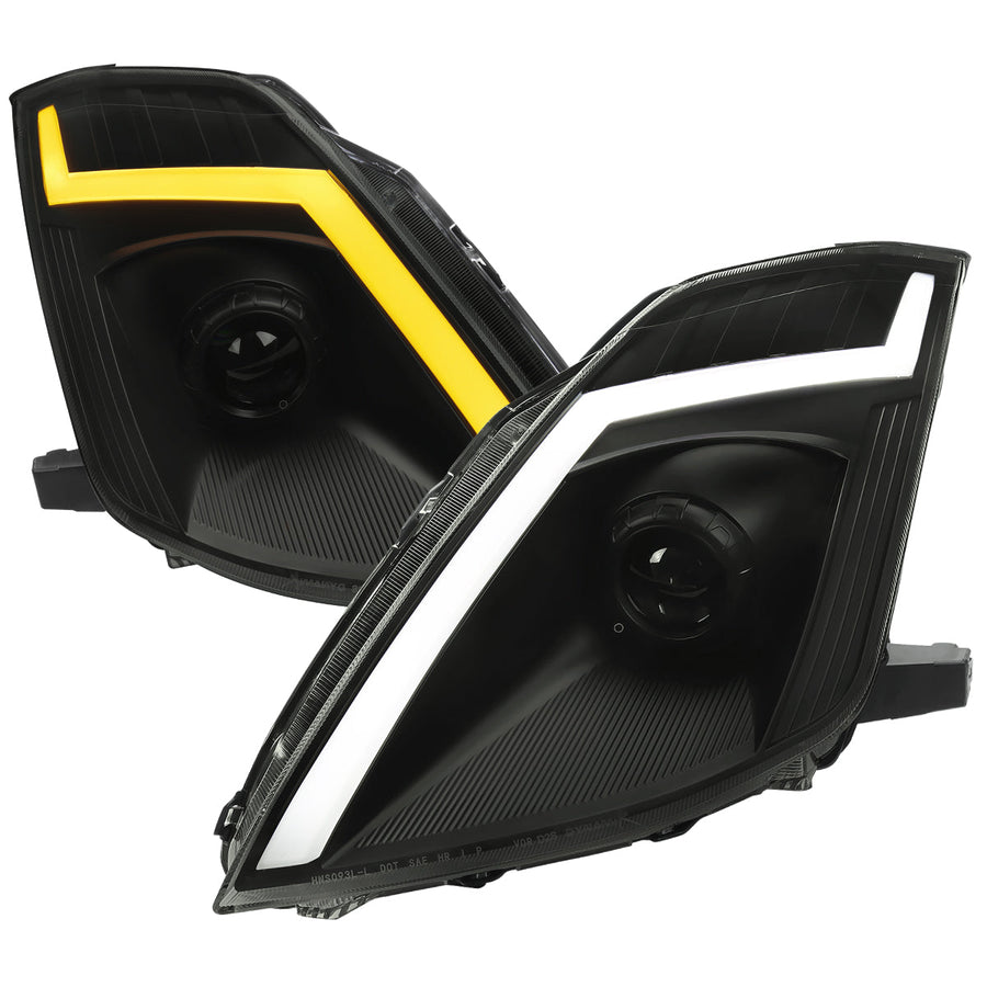 Spec-D 06-09 350Z SEQ Projector Headlights Black/Smoked Lens