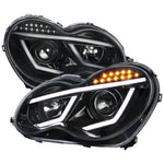 Spec-D 01-07 Benz W203 C-Class 4DR Projector Headlights LED Bar