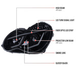 Spec-D 01-07 Benz W203 C Class 4DR LED Bar Headlights Black/Smoked
