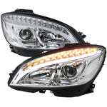 Spec-D 08-11 Benz W204 C Class Pro Headlights Light Bar & Turn Lights