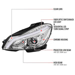 Spec-D 12-14 Mercedes W204 C-Class Headlights Sequential LED Chrome