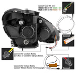 Spec-D 12-14 Mercedes W204 C-Class SEQ Bar Pro Headlights Black Smoked