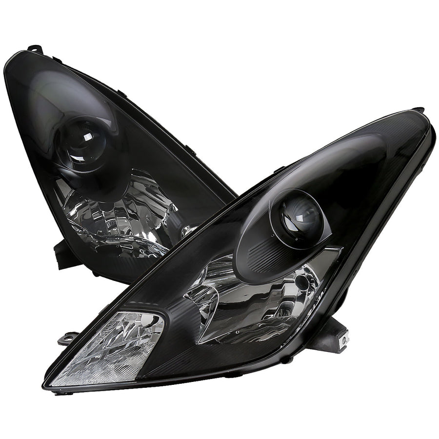 Spec-D 00-05 Toyota Celica Projector Headlights Matte Black/Clear