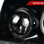 Spec-D 05-10 Dodge Charger Halo Projector Headlights Black