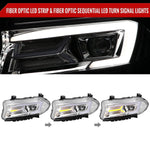 Spec-D 15-23 Dodge Charger Sequential Projector Headlights Chrome