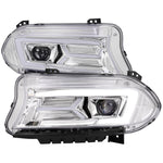 Spec-D 15-23 Dodge Charger Sequential Projector Headlights Chrome