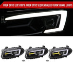 Spec-D 15-23 Dodge Charger Strip Projector Headlights SEQ Black