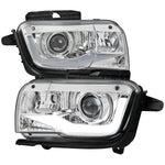 Spec-D 10-13 Chevy Camaro LED Bar Projector Headlights Chrome