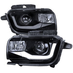 Spec-D 10-13 Chevy Camaro LED Bar Projector Headlights GL BlackSmoked
