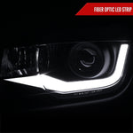 Spec-D 10-13 Chevy Camaro LED Bar Projector Headlights Black