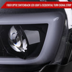 Spec-D 14-15 Chevy Camaro Headlights SEQ LED Strip Black/Smoked