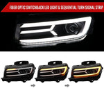 Spec-D 14-15 Chevy Camaro Sequential Headlights Matte Black