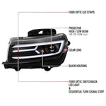 Spec-D 14-15 Chevy Camaro Sequential Headlights Matte Black