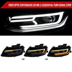 Spec-D 16-18 Chevy Camaro Sequential LED Headlights Chrome/Smoked