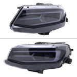 Spec-D 16-18 Chevy Camaro Sequential LED Headlights Chrome/Smoked