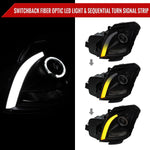 Spec-D 03-07 Cadillac CTS Headlights Halo Sequential DRL Black/Smoked