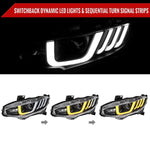 Spec-D 16-21 Honda Civic Projector Headlights LED SEQ Black/Clear